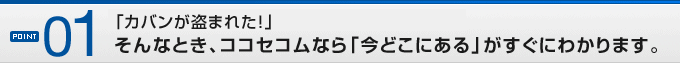 POINT01�u�J�o���������܂ꂽ�I�v����ȂƂ��A�R�R�Z�R���Ȃ�u���ǂ��ɂ���v�������ɂ킩��܂��B